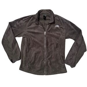 The North Face Osito Fleece Jacket Full Zip Charcoal‎ Gray Textured Women's XL